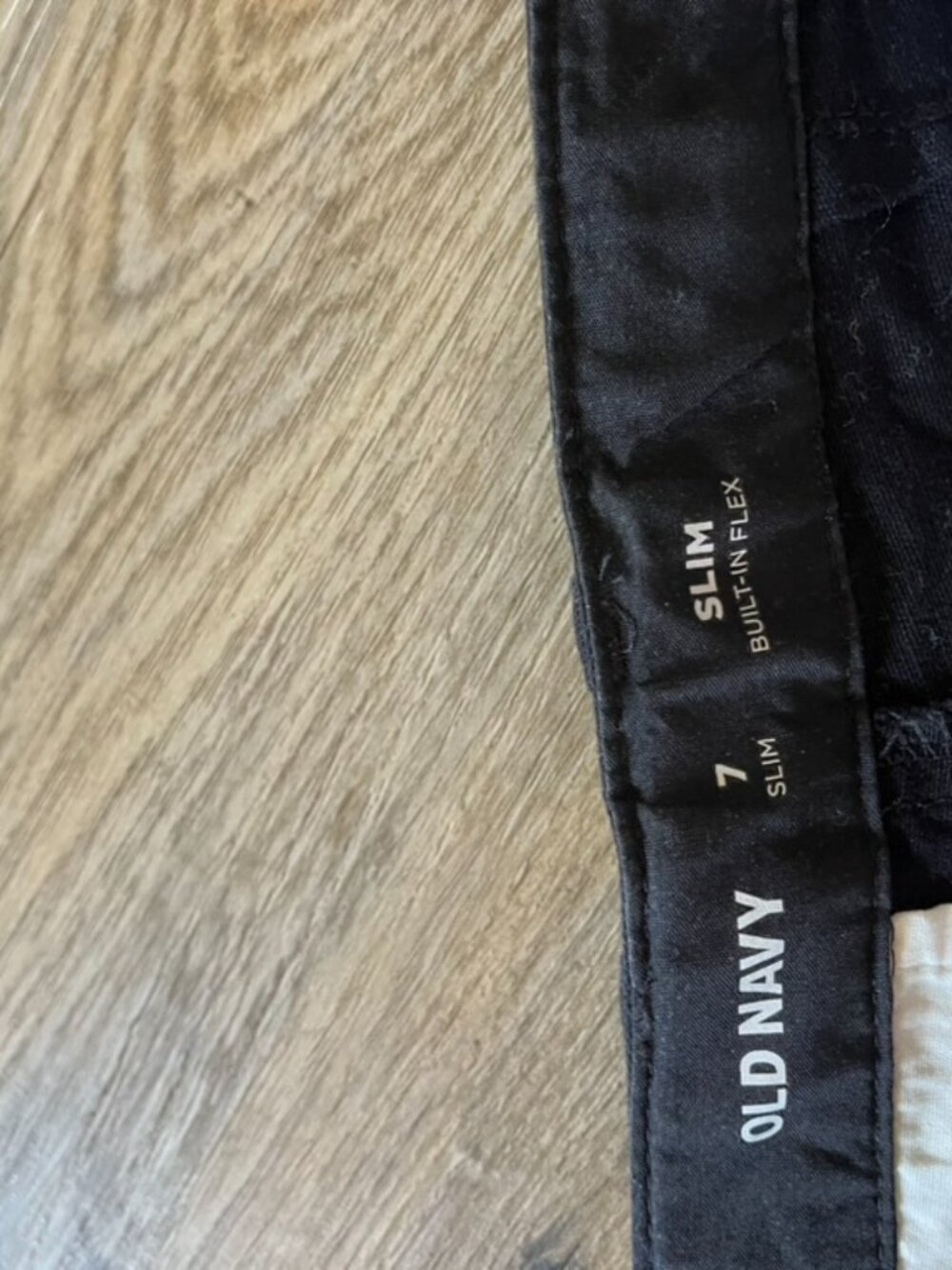 Black Stretch Cotton Size 7Slim Fit Pants – Casual Everyday Trousers - Old Navy - Picture 6 of 8